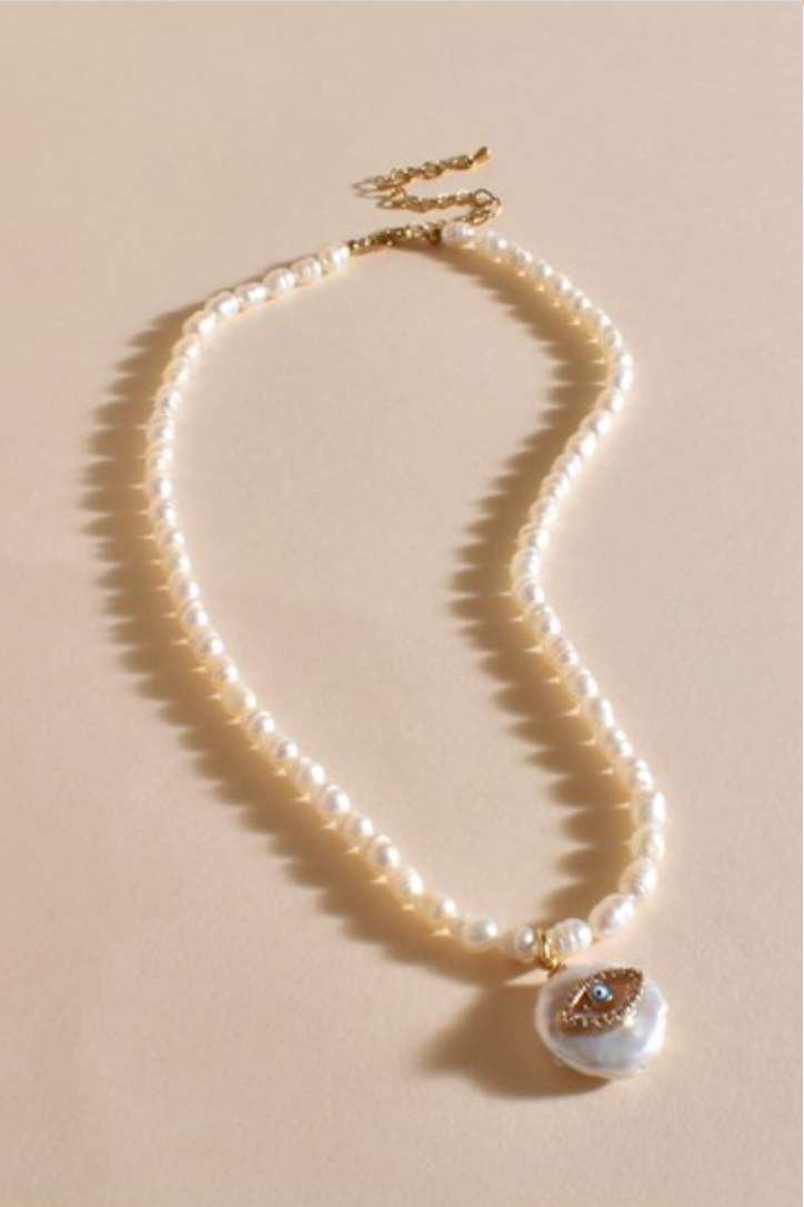 Lucky Eye Pearl Necklace - Multi