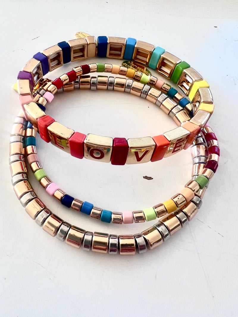 Karma Bead Bracelets - Love Rainbow