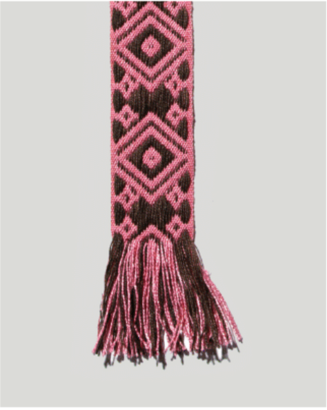 Columbina Woven Belts - pink-choc
