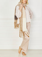 Blanket Check Scarf - boucle coffee