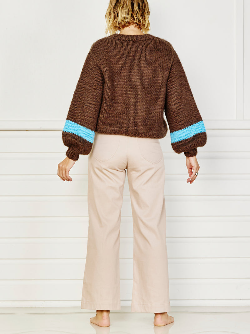 Bell Sleeve Knit - chocolate