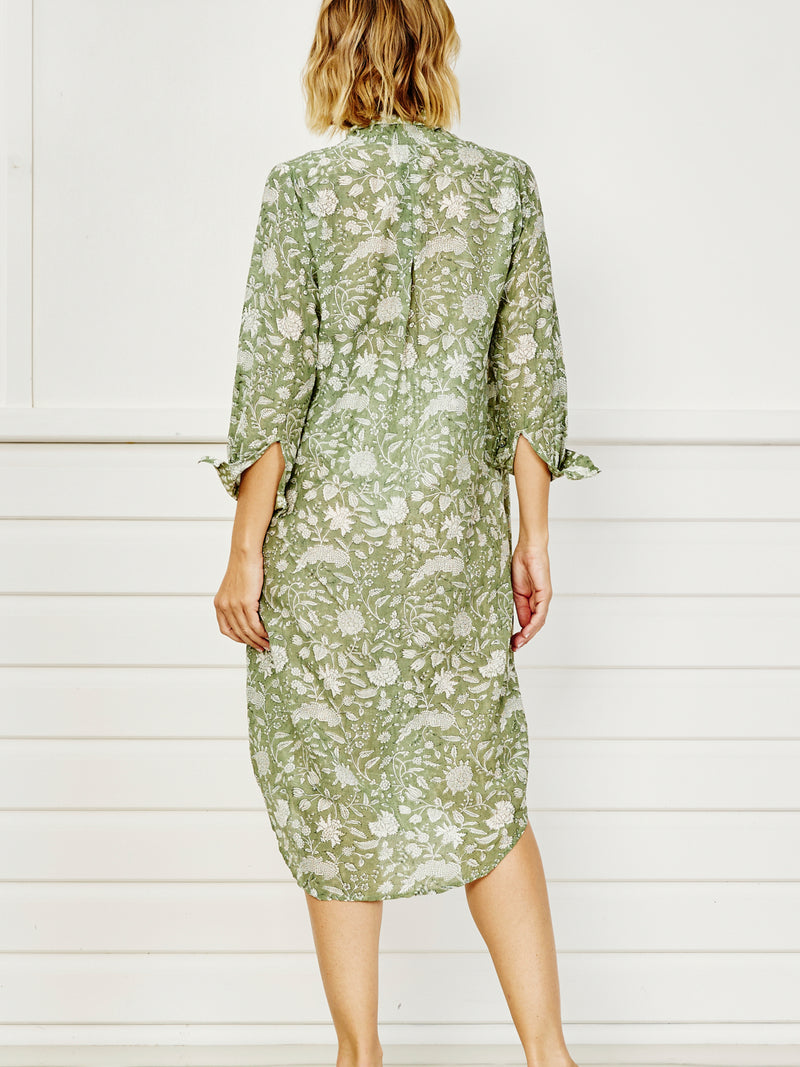 Serendib Shirtdress - seaweed