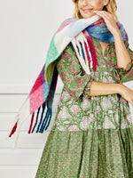 Blanket Check Scarf - harbour