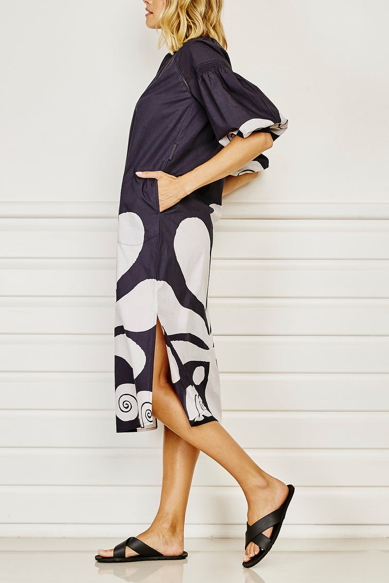 Papeete Caftan Dress - lava
