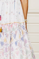 Taj White Ikat Sundress