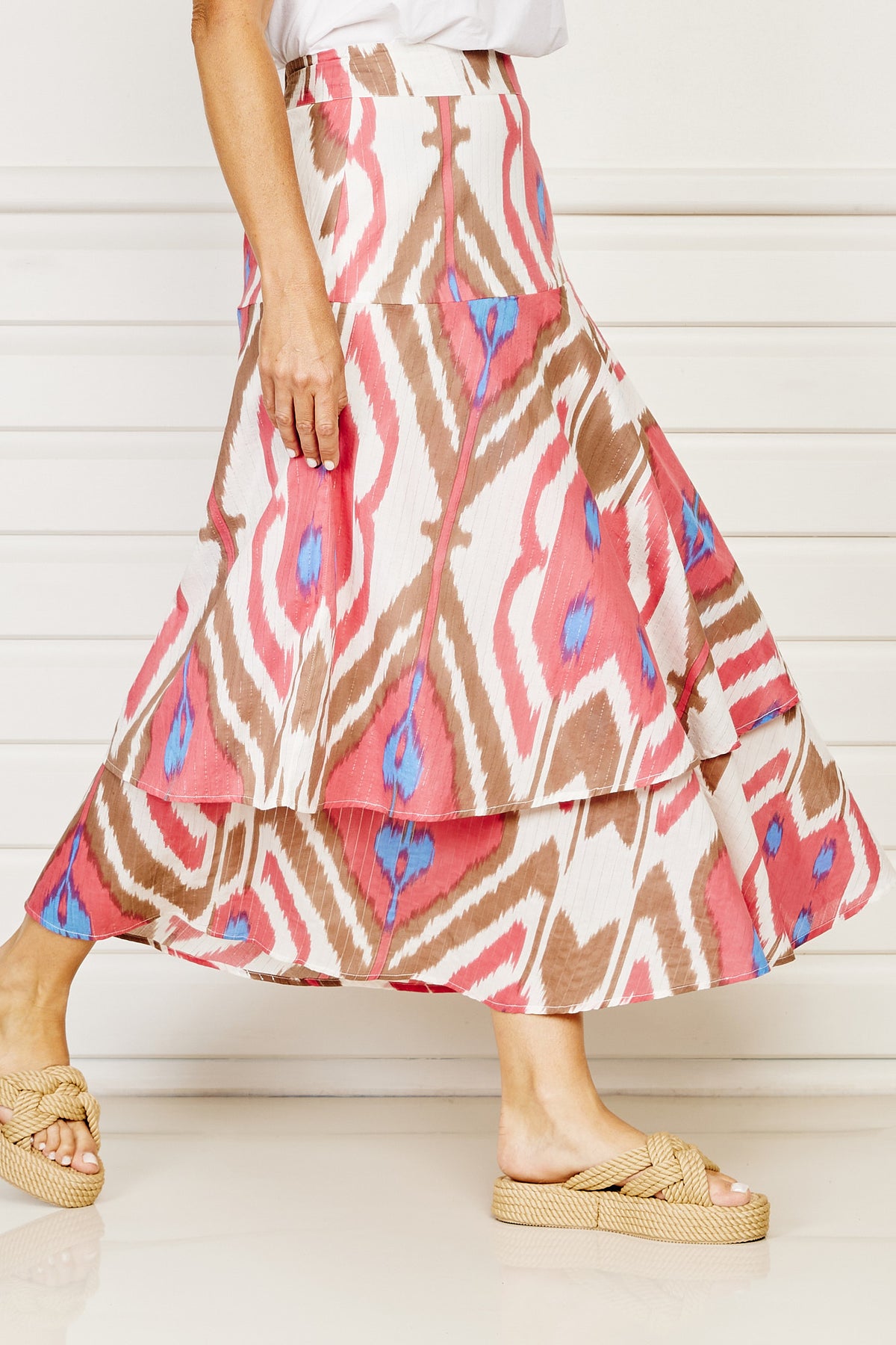 Jaipur Pink Ikat Skirt