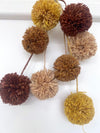 Raffia Pom Poms & Tassels - 16 colours