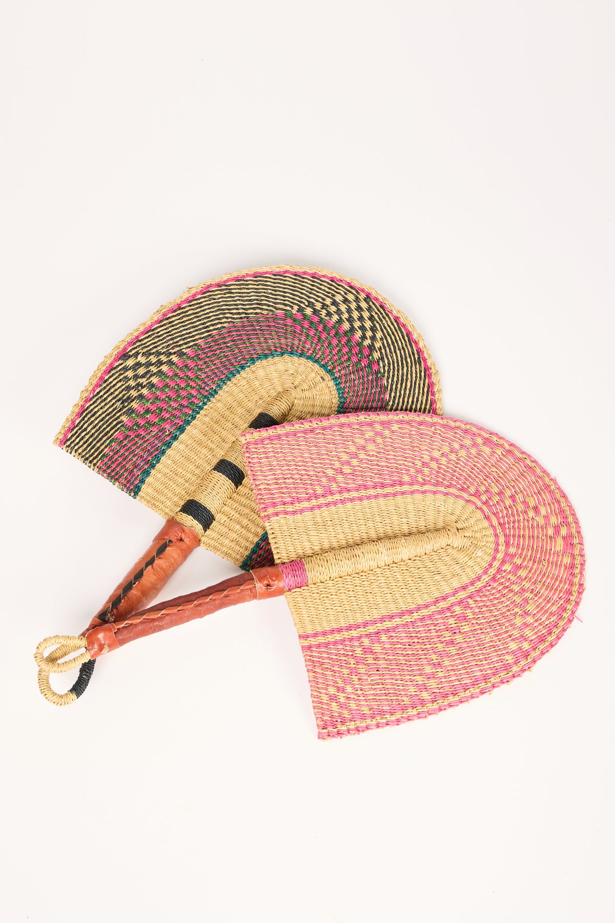 Woven Rainbow Fans - natural centre