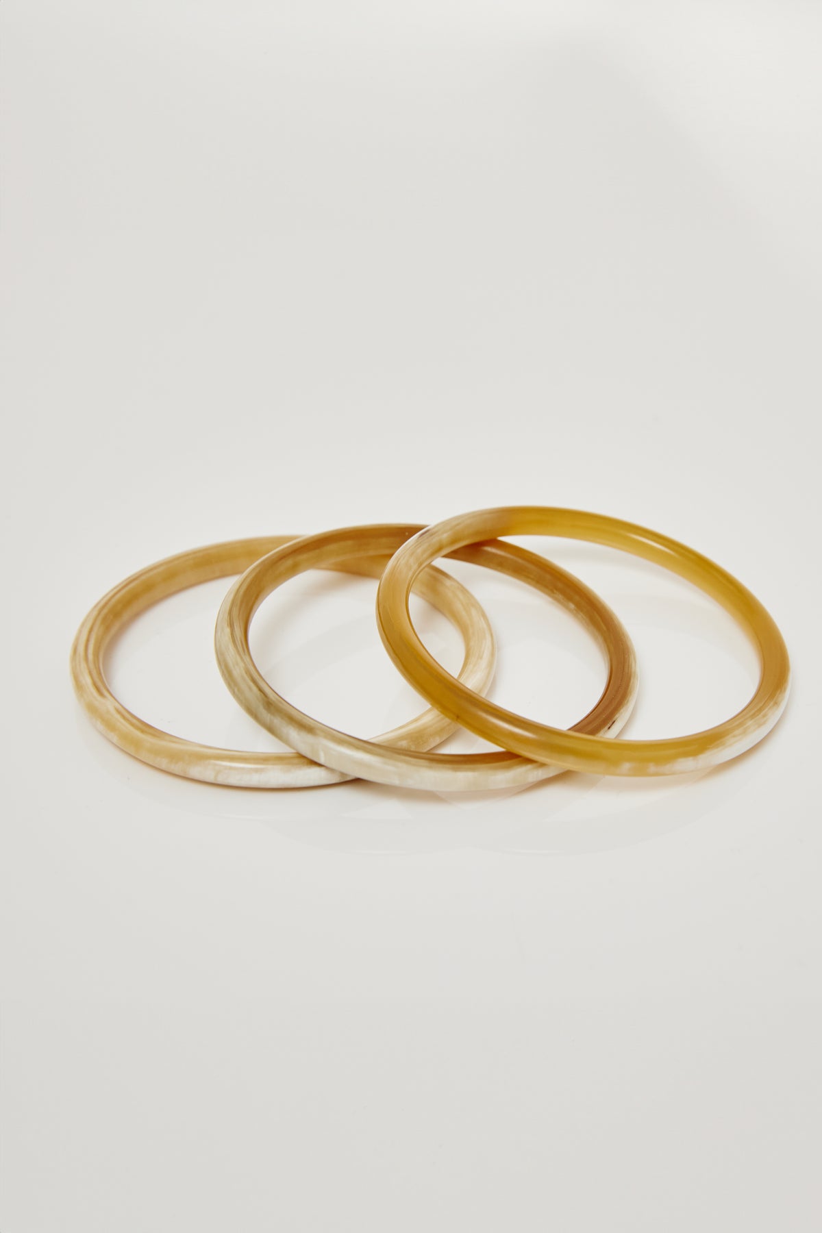 Natural Bangle Stack Set/3 - Narrow - Lighter