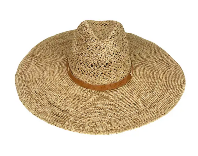Paniolo Open Weave Sun Hat - natural