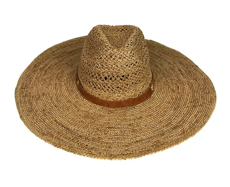 Paniolo Open Weave Sun Hat - mocha