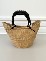 Sorrento Baskets - closed weave, black handles - now with poms