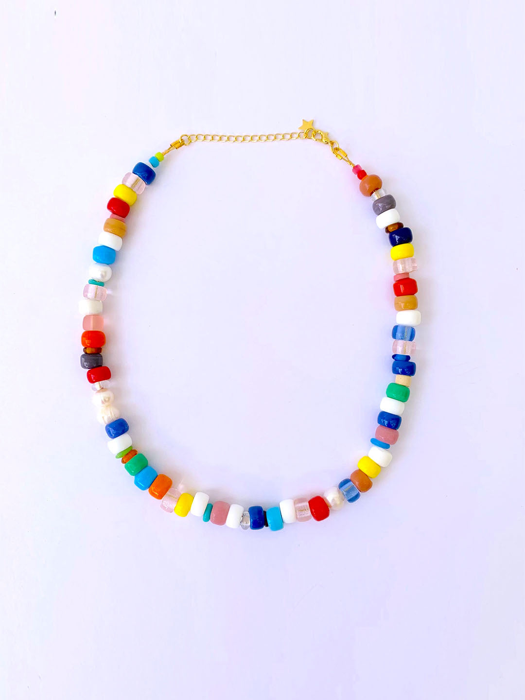 Love Bead Necklace - Rainbow Pearl