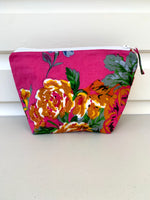Beach Clutch - pink floral