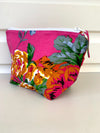 Beach Clutch - pink floral