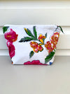 Beach Clutch - white floral