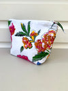 Beach Clutch - white floral