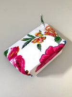 Beach Clutch - white floral