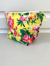 Beach Clutch - yellow floral
