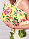 Beach Clutch - yellow floral