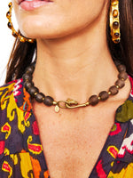 African Bead Necklaces - chocolate