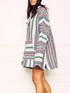 Mexicana Beach Dress - multi stripe