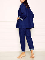 Indigo Denim Oversized Blazer