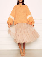 Bell Sleeve Knit - peach