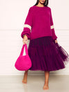 Bell Sleeve Knit - plum