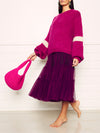Bell Sleeve Knit - plum