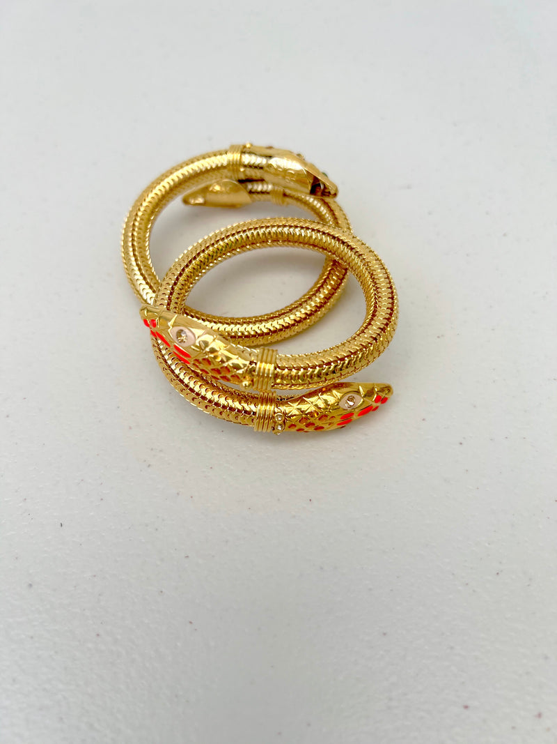Serpent Bangle - orange