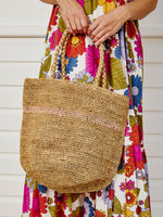 Plimsoll Line Tote - shell pink stripe