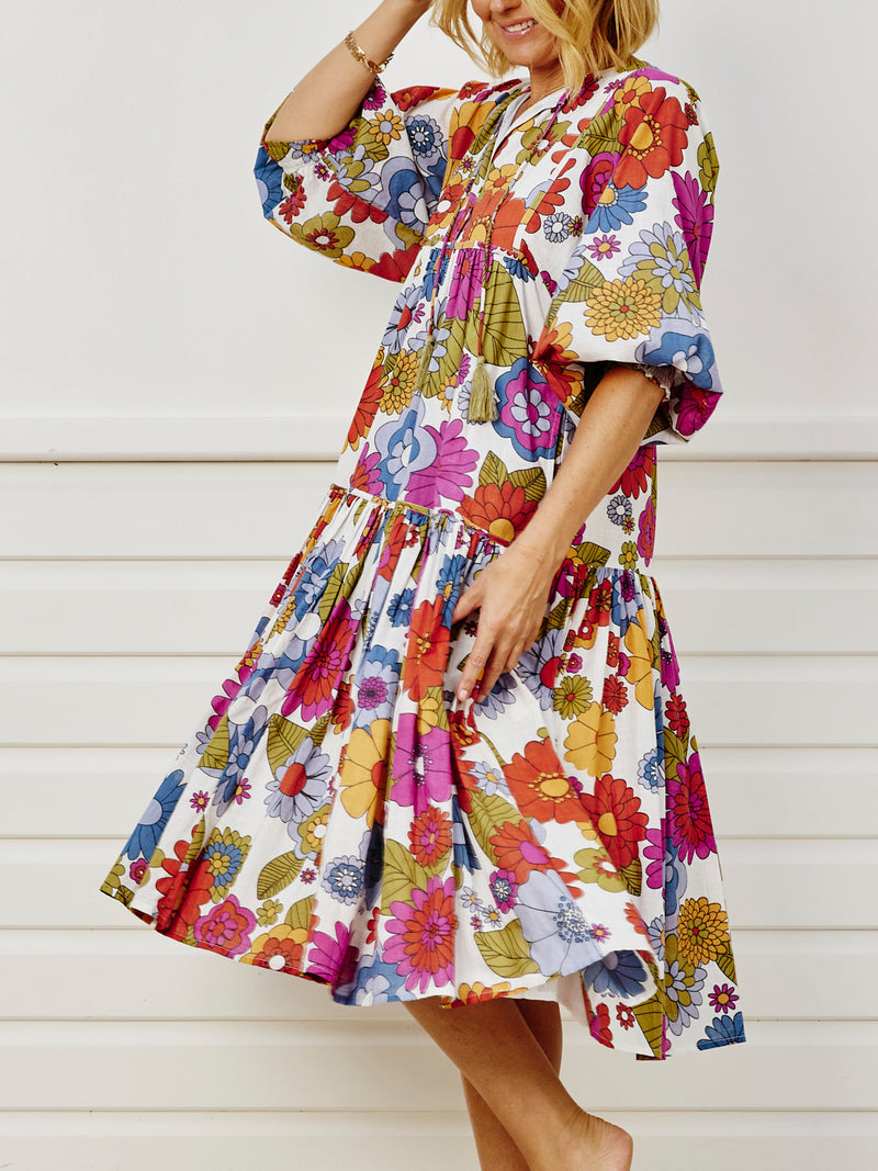 Corfu Smock Dress - flower child