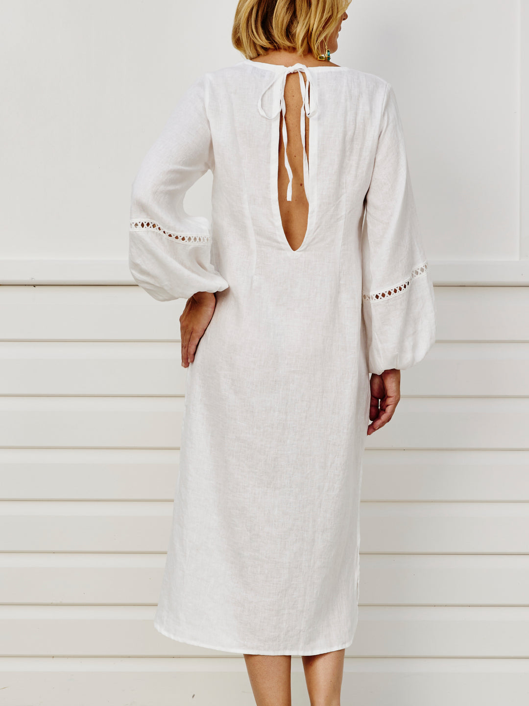Azores Caftan Dress - Pale Ivory