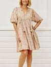 Hydra Smock Dress - melon
