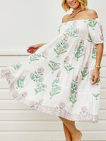 Festa Dress - pink/green flora