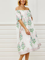 Festa Dress - pink/green flora