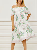Festa Dress - pink/green flora