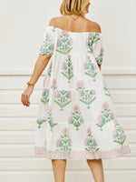 Festa Dress - pink/green flora