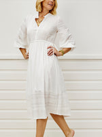 Algarve Pintucked Maxi - pale ivory
