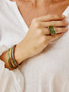 Bronze Goddess Enamel Bangles - sky, sea, or sand